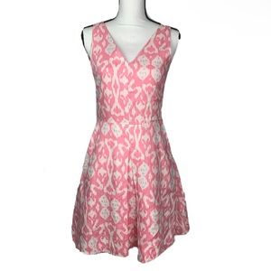 GAP Pink And White V-Neck Sleeveless Pocket Dress